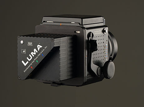 Rear view of Luma on a Mamiya RZ camera