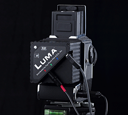 Four available orientations of the Luma camera back